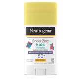 Neutrogena Sheer Zinc Oxide Kids Mineral Sunscreen Stick, Broad Spectrum SPF 50+ & UVA/UVB Protection & Water Resistant with Residue-Free, No-Mess Application, Oil- & Paraben-Free, 1.5 oz