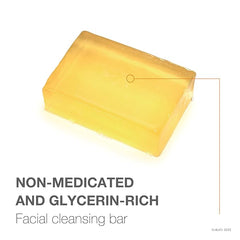 Neutrogena Facial Cleansing Bar for Acne-Prone Skin, Gentle Non-Medicated Daily Cleanser, Non-Comedogenic Transparent Soap with Glycerin, No Dyes or Detergents, 3.5 oz