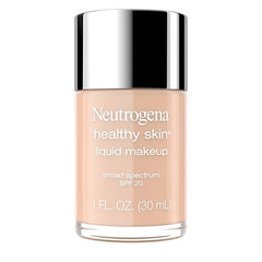 Neutrogena Healthy Skin Liquid Foundation Makeup with Broad Spectrum SPF 20 Sunscreen, Lightweight, Medium Coverage Makeup with Sunscreen and Pro-Vitamin B5, Soft Beige 50, 1 fl. oz
