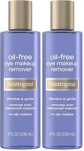 Neutrogena Gentle Oil-Free Eye Makeup Remover & Cleanser for Sensitive Eyes, Dissolves Waterproof Mascara, Dermatologist & Ophthalmologist Tested, 8 fl. oz (Pack of 2)