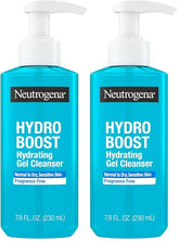 Neutrogena Hydro Boost Face Wash,Fragrance Free,Hydrating Facial Cleanser with Hyaluronic Acid,Daily Foaming Face Wash & Makeup Remover,Hypoallergenic Gel Cleanser,7.8 fl. oz,(Pack of 2)