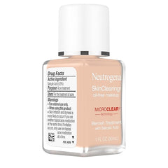 Neutrogena SkinClearing Oil-Free Acne and Blemish Fighting Liquid Foundation with.5% Salicylic Acid Acne Medicine, Shine Controlling Makeup for Acne Prone Skin, 30 Buff, 1 fl. oz