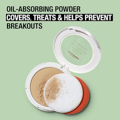 Neutrogena SkinClearing Pressed Mineral Powder Compact for Acne Prone Skin, Oil Absorbing Acne Makeup with Salicylic Acid helps to Cover, Treat & Prevent Breakouts, Honey 85,.38 oz