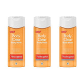 Neutrogena Body Clear Acne Body Wash, 2% Salicylic Acid Acne Medication, Oil-Free & Glycerin for Breakouts on Back, Chest & Shoulders, Non-Comedogenic, Gentle on Skin, Unscented, 8.5 Fl Oz, 3 Packâ€