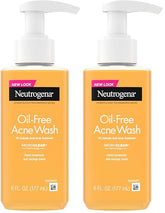 Neutrogena Oil-Free Acne Face Wash, Breakout Prone Skin Facial Cleanser with 2% Salicylic Acid Acne Treatment for Face, 6 fl. oz (Pack of 2)