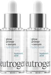 Neutrogena Hydro Boost Glow Booster Primer & Serum, Hydrating & Moisturizing Face Serum-to-Primer Hybrid, Infused with Purified Hyaluronic Acid & Designed to Instantly Hydrate, 1.0 fl. oz (Pack of 2)