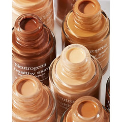 Neutrogena Healthy Skin Liquid Foundation Makeup with Broad Spectrum SPF 20 Sunscreen, Lightweight, Medium Coverage Makeup with Sunscreen and Pro-Vitamin B5, Buff 30, 1 fl. oz