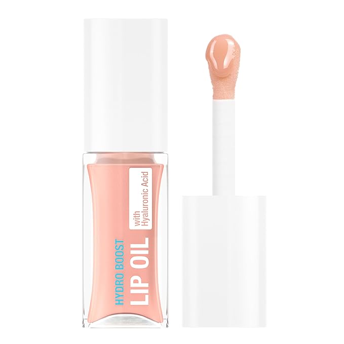 Neutrogena Hydro Boost Tinted Lip Oil with Hyaluronic Acid, Designed to Hydrate & Nourish While Providing a Luxurious Pop of Color for Fuller-Looking Lips, Light Pink, .2 fl. oz