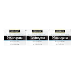 Neutrogena Original Transparent Facial Cleansing Bar, Fragrance-Free Glycerin Face Wash Bar Soap for Gentle Daily Cleansing, Hypoallergenic & Dye-Free Pure Facial Soap, 3.5 oz
