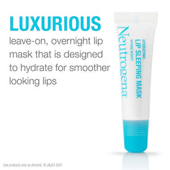 Neutrogena Hydro Boost Hydrating Lip Sleeping Mask with Hyaluronic Acid,Clear Overnight and Daily Moisturizing Treatment for Very Dry Lips,Fragrance Free Squeeze Tube Lip Balm,0.35 oz,(Pack of 2)