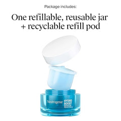 Neutrogena Hydro Boost Water Gel Face Moisturizer Starter Kit, includes Refillable Jar + Refill Pod, with Hyaluronic Acid for a Burst of Hydration & Dewy Skin, 1.7 oz Each