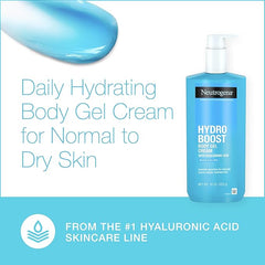 Neutrogena Hydro Boost Body Gel Cream, Hydrating Body Lotion with Hyaluronic Acid for Normal to Dry Skin, Hyaluronic Acid Lightweight Moisturizer, 16 oz, 2 Pack