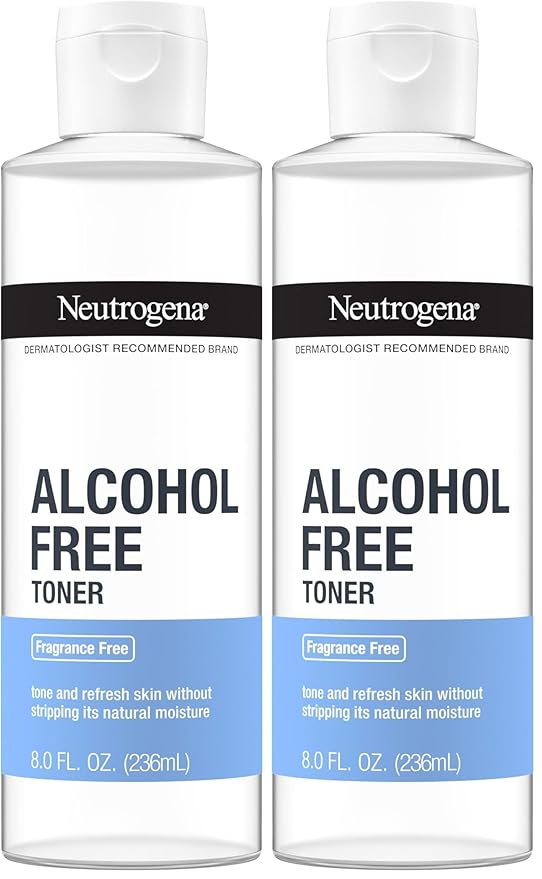 Neutrogena Alcohol-Free Gentle Face Toner | Fragrance-Free | Hypoallergenic | 8 fl. oz | Pack of 2