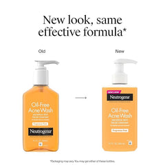 Neutrogena Oil-Free Acne Face Wash, Fragrance Free, Sensitive Skin Facial Cleanser with 2% Salicylic Acid Acne Treatment for Face, 9.1 Fl Oz,(Pack of 2)