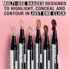 Neutrogena Healthy Skin Glow Perfector Concealer Pen, Lightweight Liquid Makeup for Face with Pro-Vitamin B5 & Vitamin E for a Radiant Finish, Deep, 0.1 oz